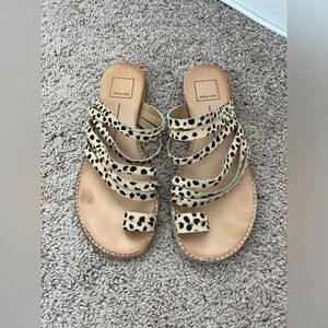 Dolce vida leopard strappy sandals